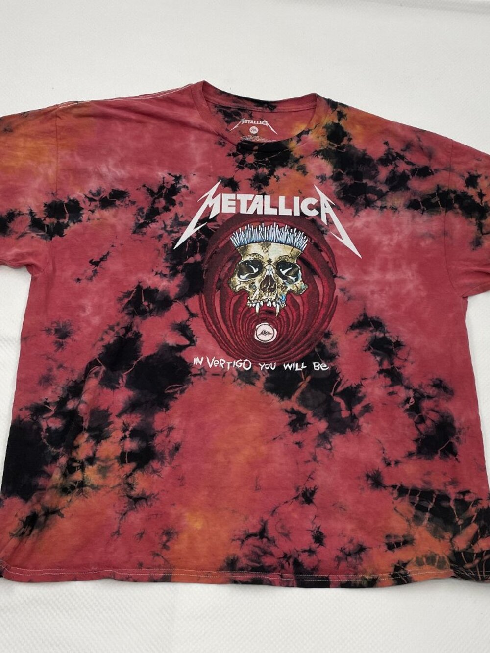Metallica In Vertigo You Will Be Skull Tie Dye Band T-Shirt Men's 2XL
